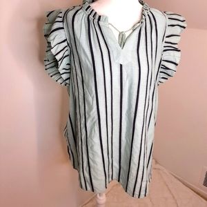 NWT Lane Bryant flutter sleeve top size 14